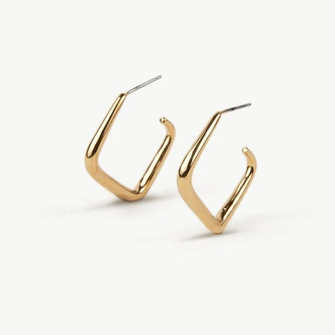 oval earrings for women-Laini Midi Hoop