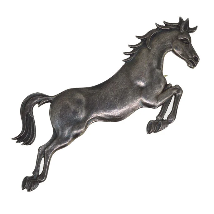 modern rhinestone brooch for women-Ivan Tarratt Horse Brooch