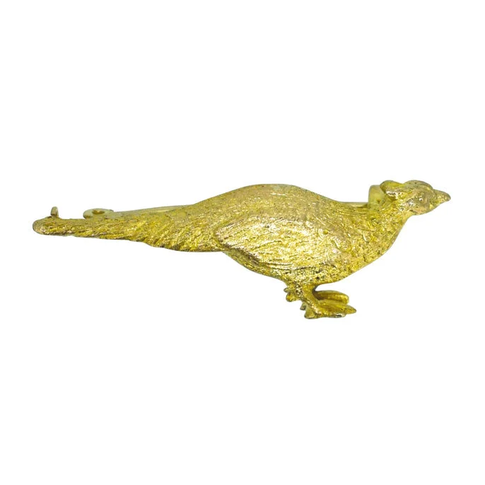 boho brooch for women-Gold Pheasant Brooch