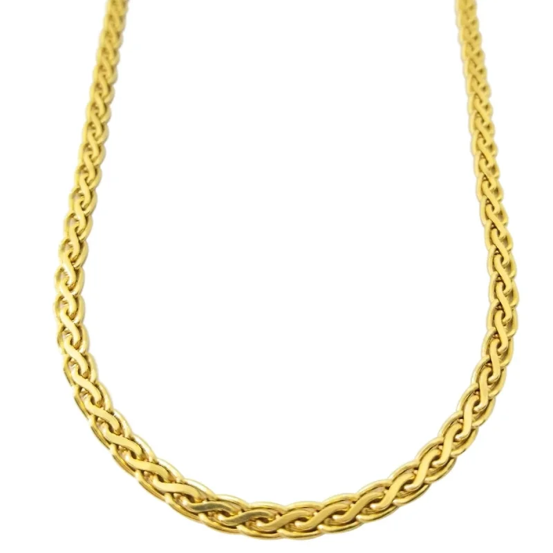 gold infinity necklace for women-18 kt Yellow Gold Braided Neck-piece