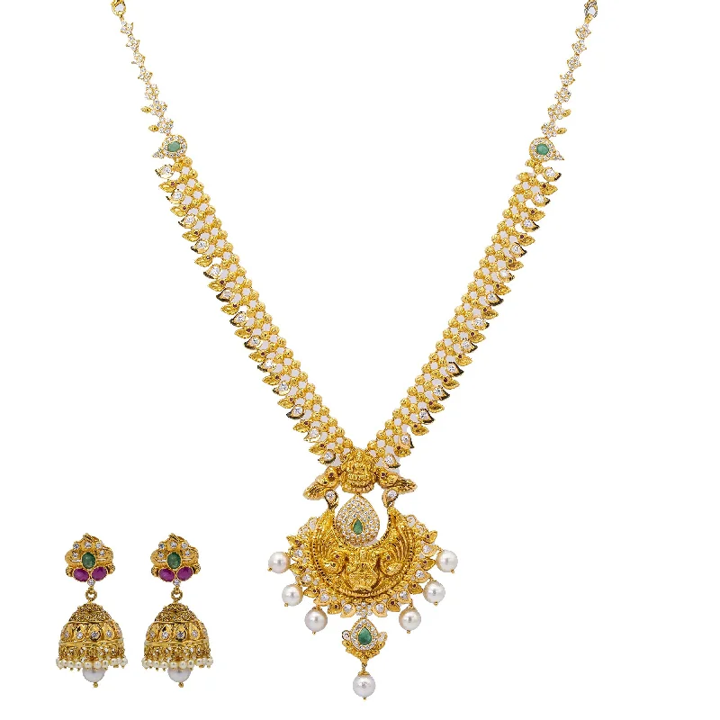 classic gold necklace for women-22K Gold Ananya Laxmi Jewelry Set