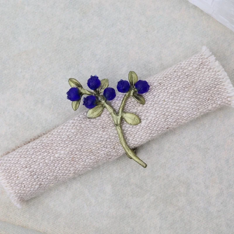 fall-themed brooch for women-Petite Blueberry Dainty Brooch