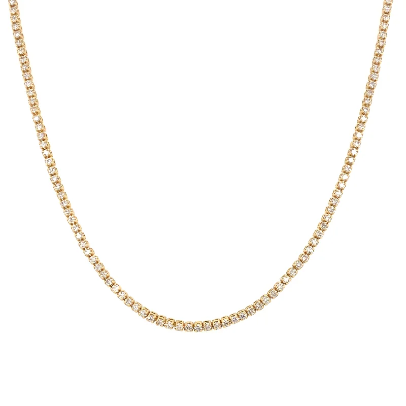 vintage choker necklace for women-18K Yellow Gold Diamond Choker