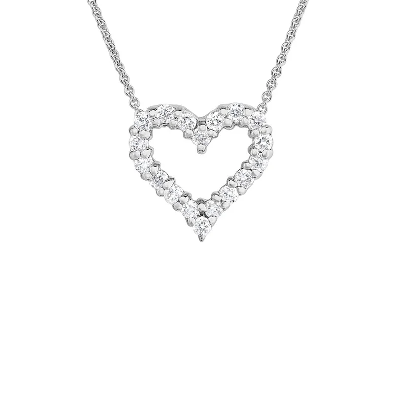 luxury heart necklace for women-Diamond Heart Pendant