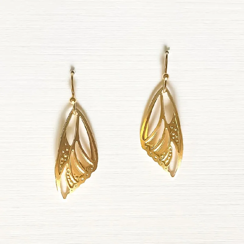 intricate earrings for women-Butterfly Wing Earrings