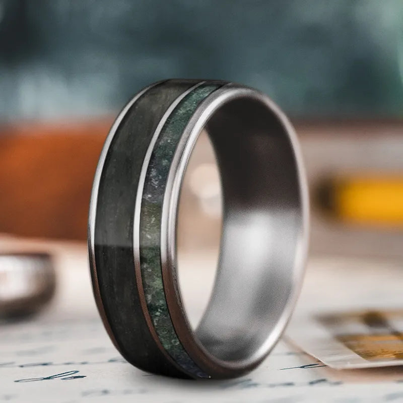 vintage style wedding band for women-Custom Design - 2-Inlay Offset Ring sSFNsTalR3vkglen_iJ8OQko