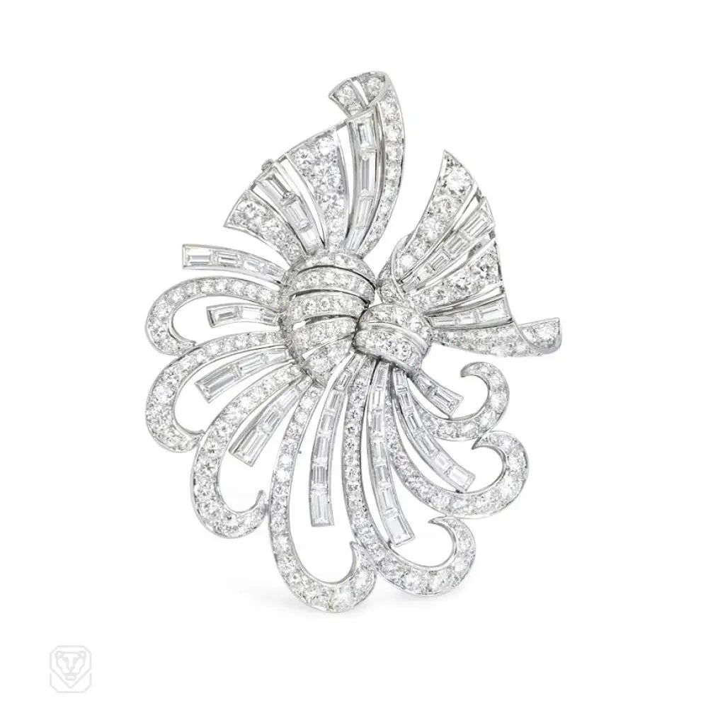 star-shaped gemstone brooch for women-Retro diamond double clip spray brooch