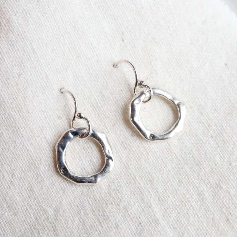 layered drop earrings for women-Small Oval Hoop with Dots Earrings