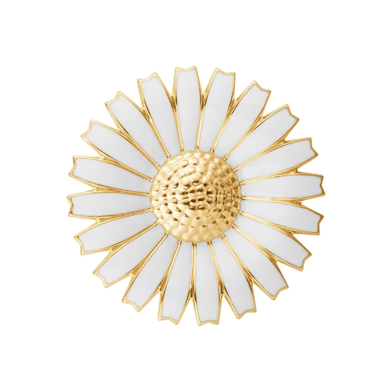 fashion brooch for women-Daisy Gold Plated Brooch