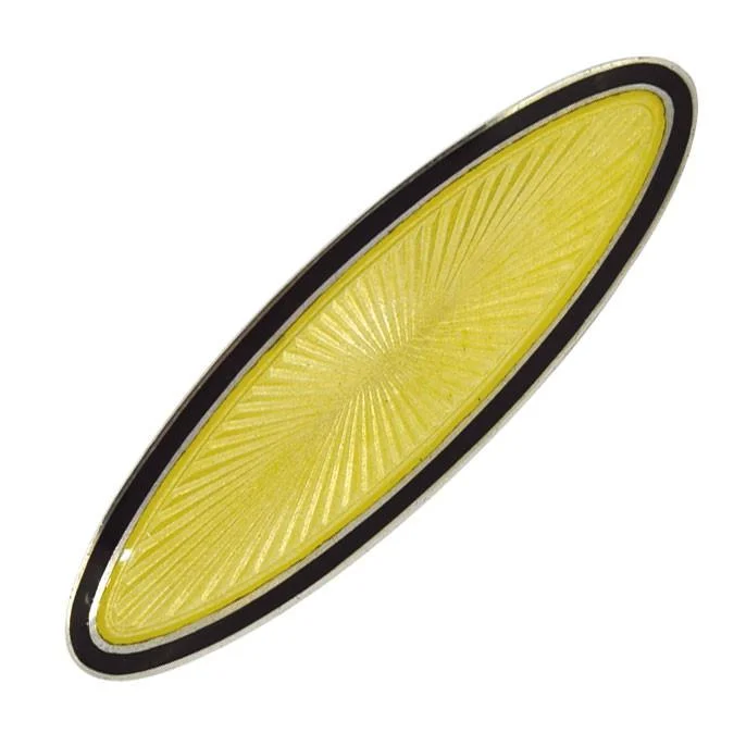 designer brooch for women-Yellow Enamel Brooch