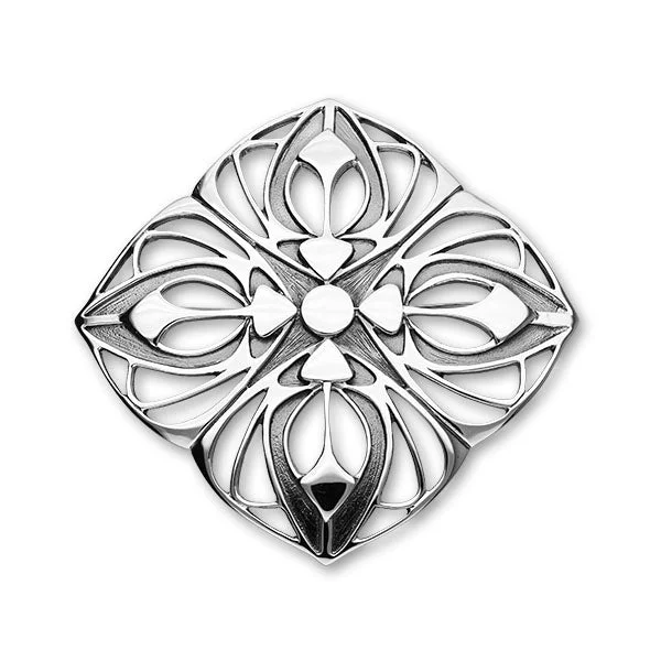 star brooch for women-Pat Cheney Silver Brooch B605