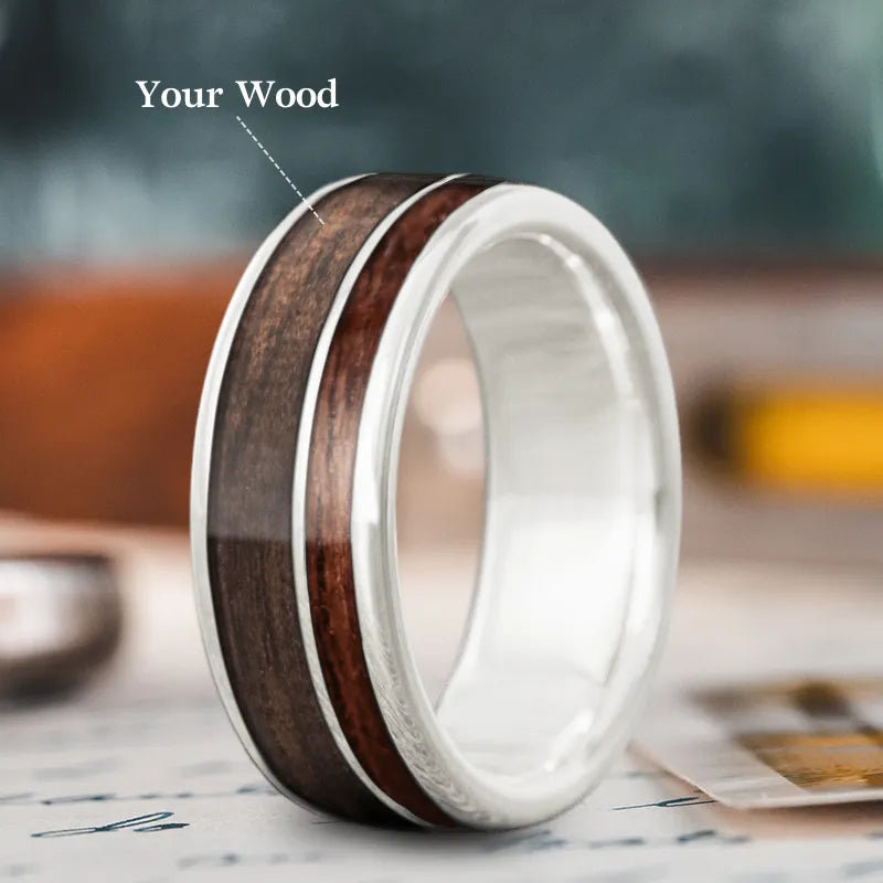 personalized ring for women with initials-Custom Design - 2-Inlay Offset Ring N-wXuq45NivFah87G5V8-woW