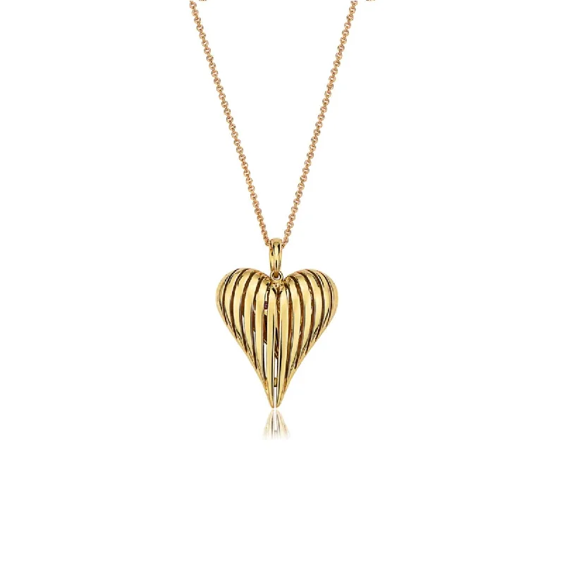 diamond heart necklace for women-Angel Heart Pendant