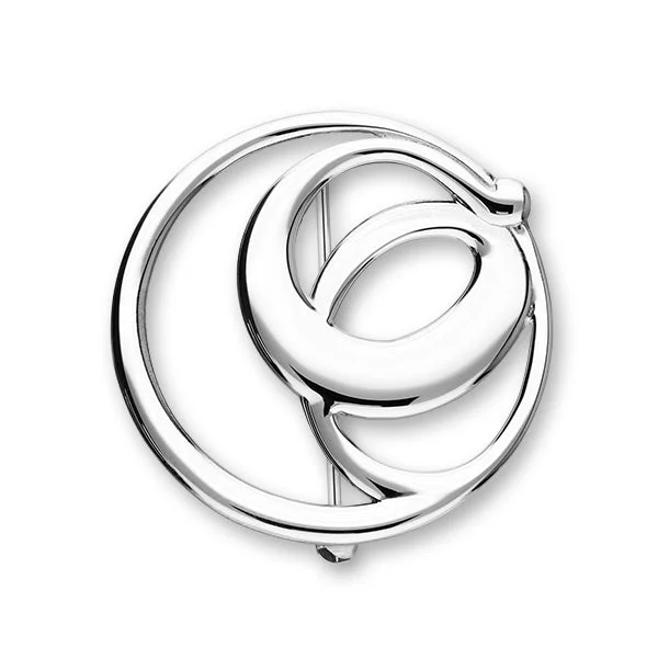 elegant brooch for women-Liberty Silver Brooch B573