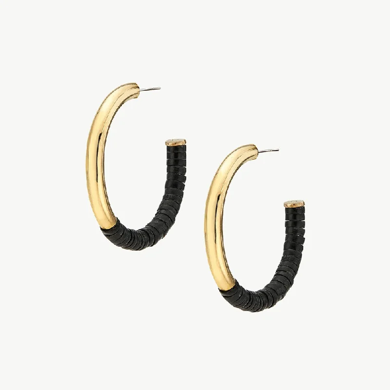 drop hoop earrings for women-Karamu Horn Hoop Earrings