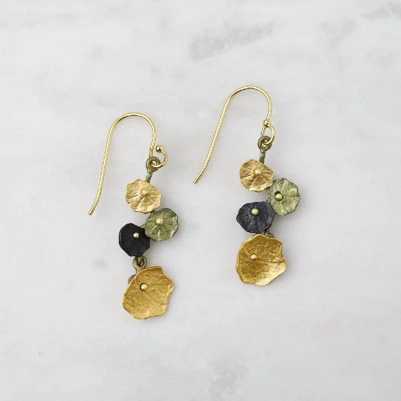 geometric drop earrings for women-Nasturtium Earrings