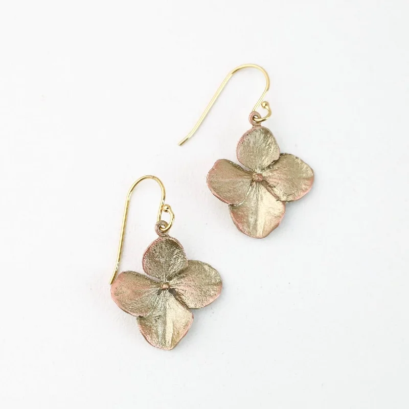 crystal drop earrings for women-Hydrangea Single Drop Earrings