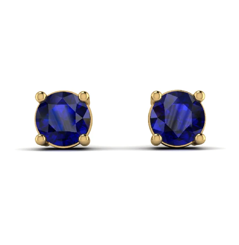 gemstone heart-shaped earrings for women-.25ct Sapphire Earrings - Maci No. 13