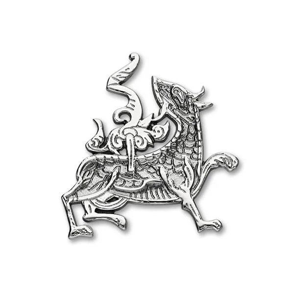 chic brooch for women-Orkney Traditional Silver Brooch B604