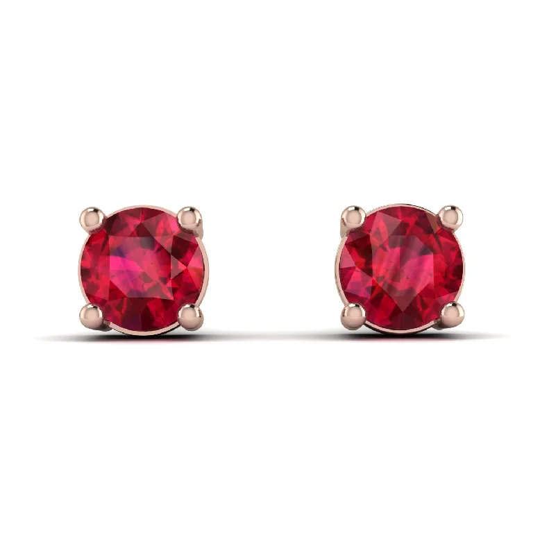 silver star earrings for women-.25ct Ruby Earrings - Maci No. 11