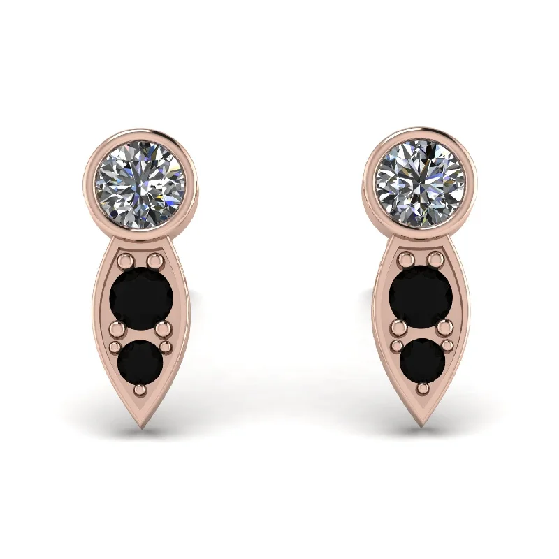 beautiful diamond earrings for women-Bezel Diamond Earrings In Pear Shaped - Aniya No. 32