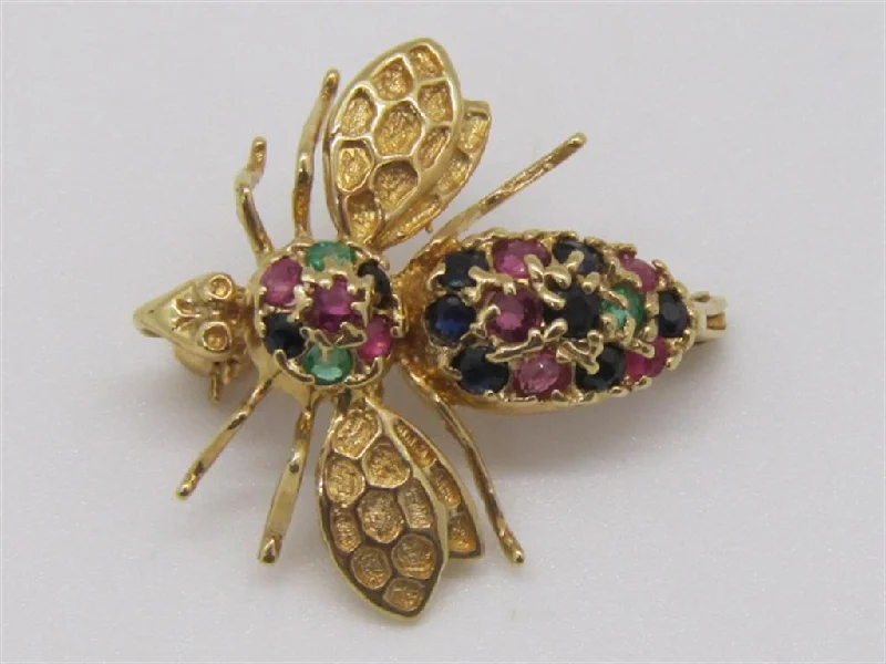 statement butterfly brooch for women-Colored Stone Pins & Brooche