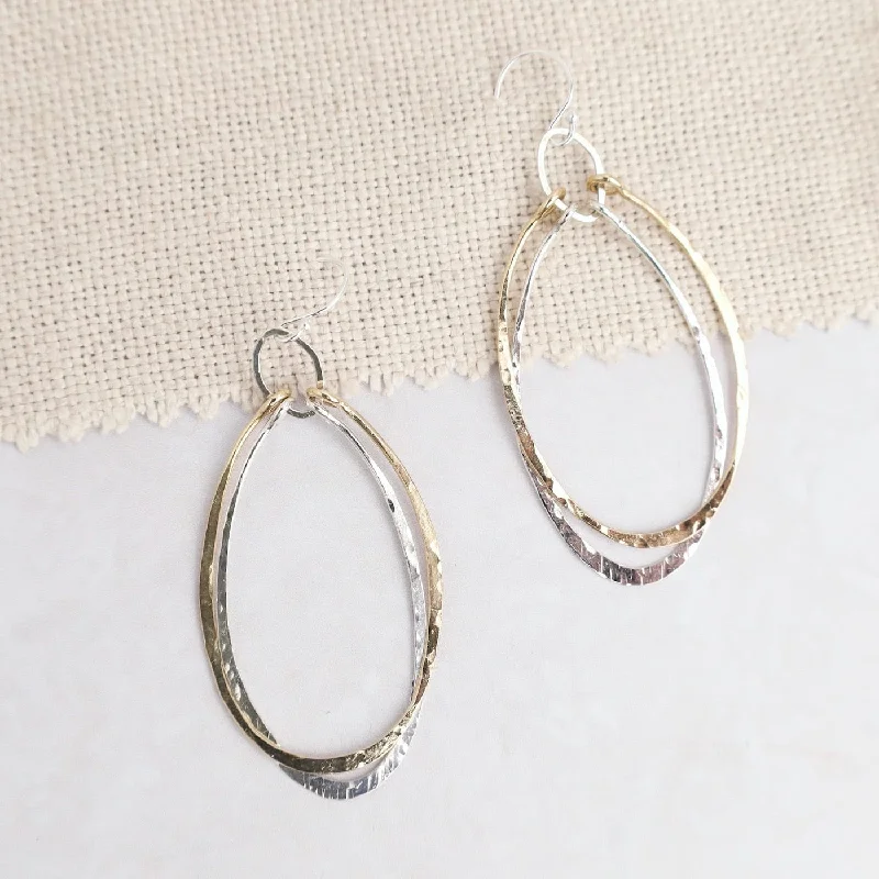 star-shaped earrings for women-Double Ellipse Earrings