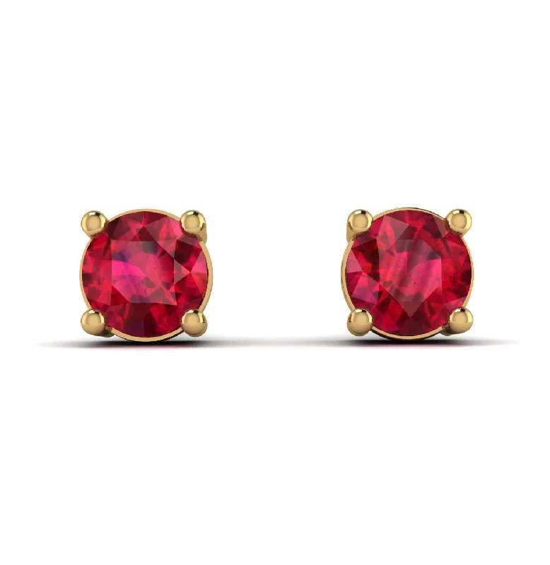 gold chandelier earrings for women-.25ct Ruby Earrings - Maci No. 10