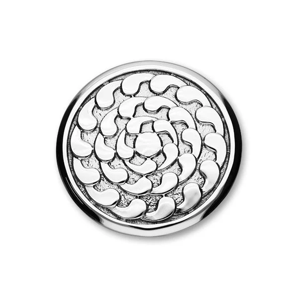 silver flower brooch for women-St Magnus Silver Brooch B612