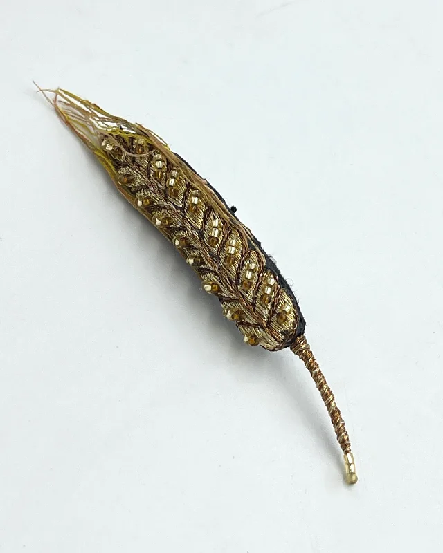 intricate brooch for women-Ear of Wheat Head Brooch