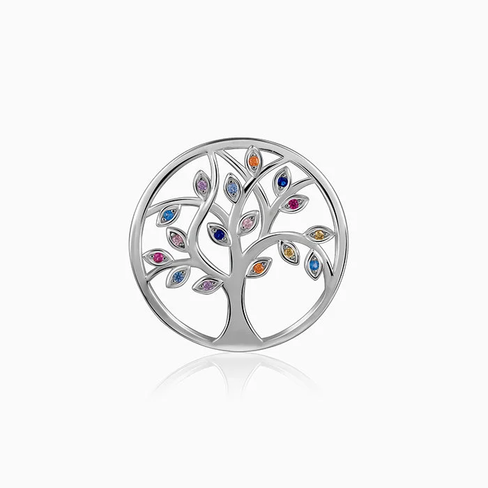 stylish gemstone brooch for women-Silver The Tree Brooch For Him