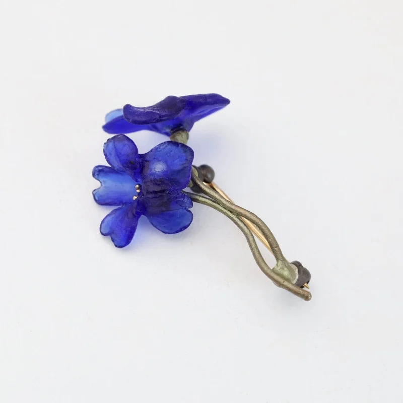 elegant leaf brooch for women-Wild Violet Brooch