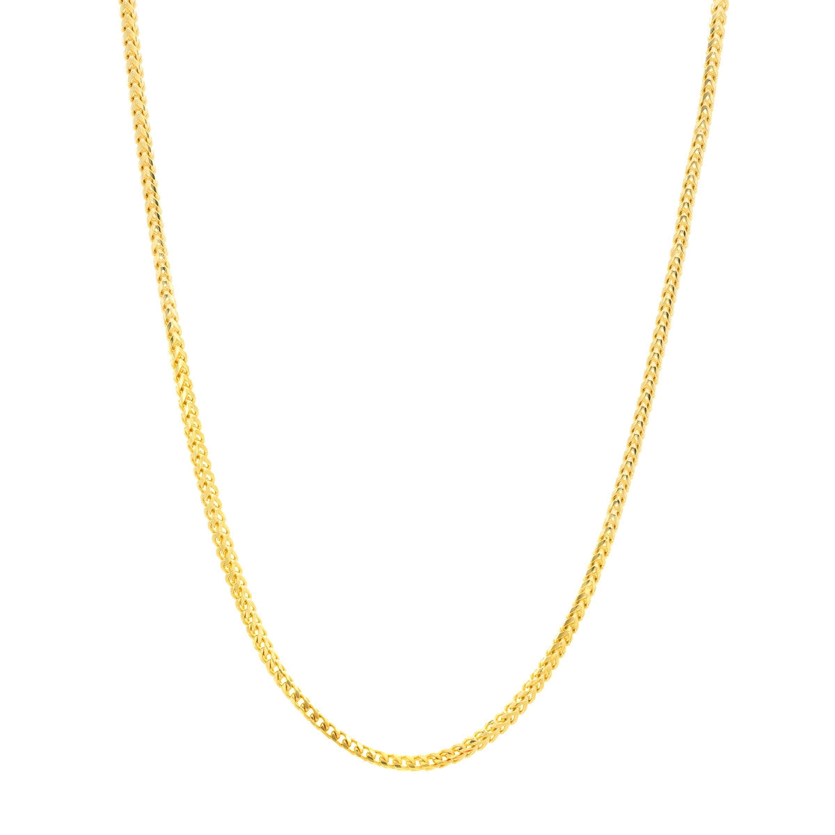 charm necklace for women-14K Yellow Gold Round Franco Chain