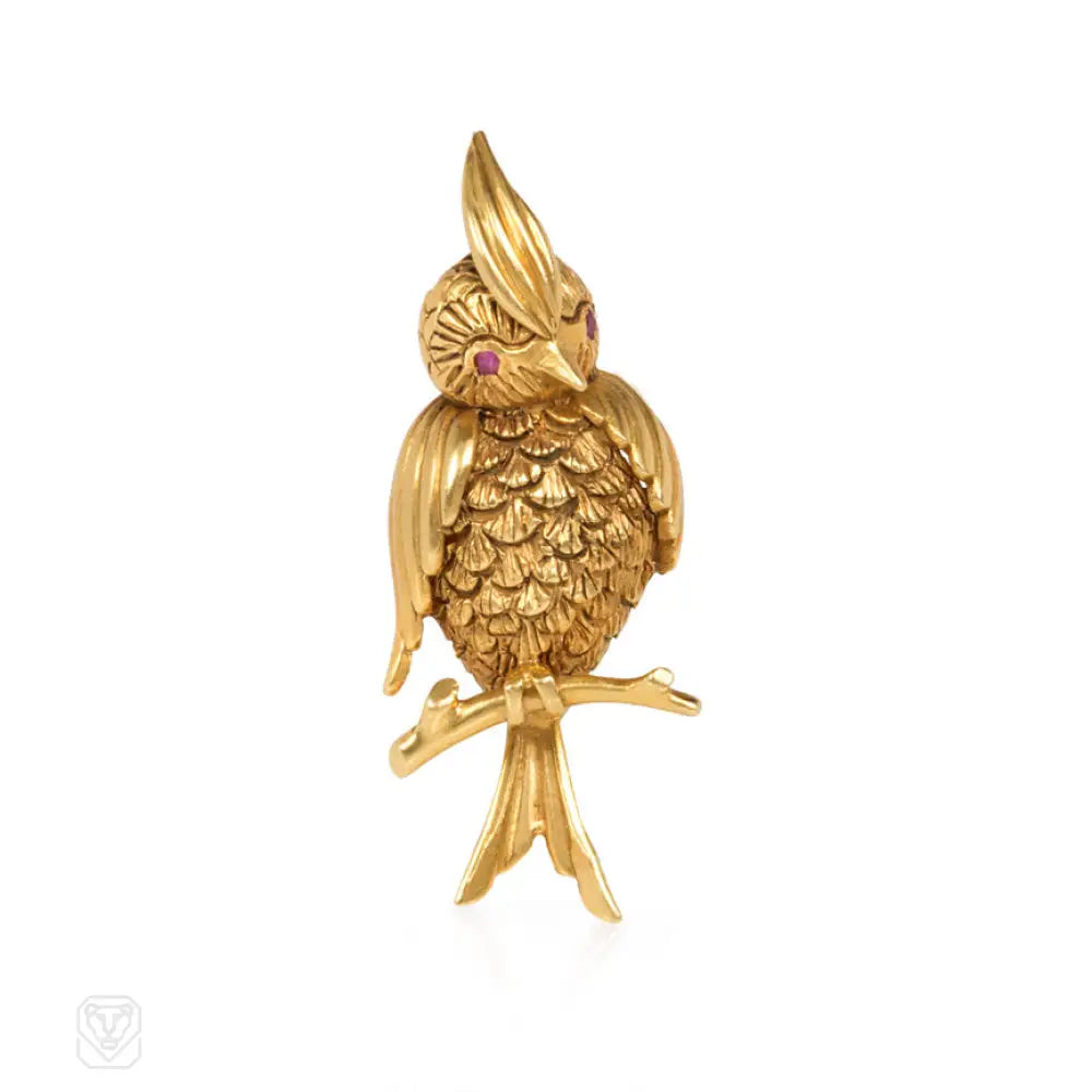 sparkly brooch for women-Gold bird brooch, Boucheron.