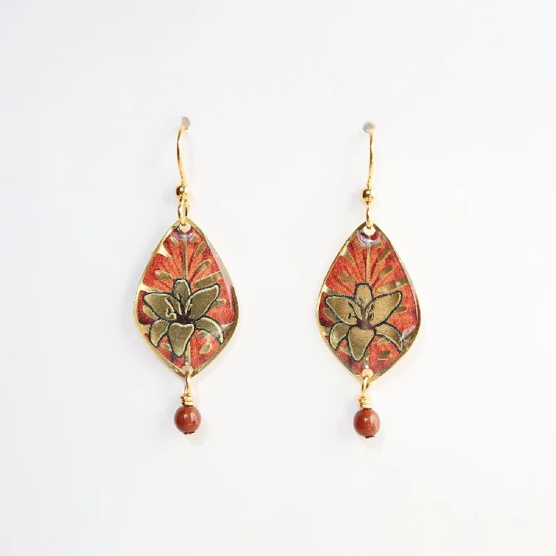 boho-inspired earrings for women-Golden Tantalizing Tiger Lillie Earrings