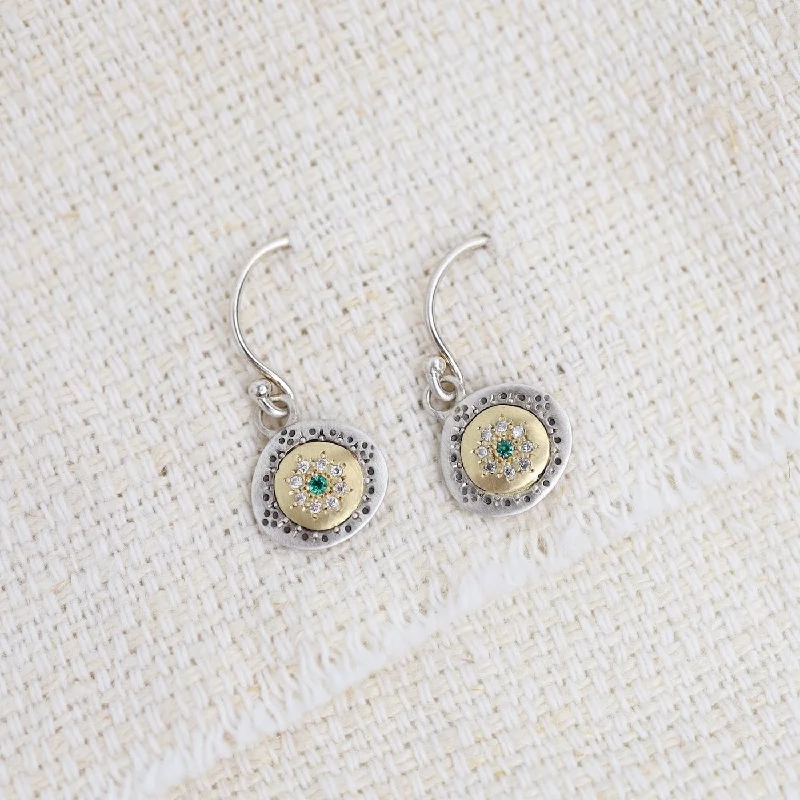 personalized name earrings for women-Emerald Seeds of Harmony Earrings