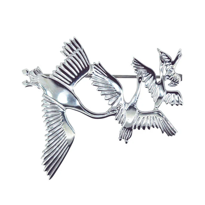 bird shaped brooch for women-Flying Bird Brooch