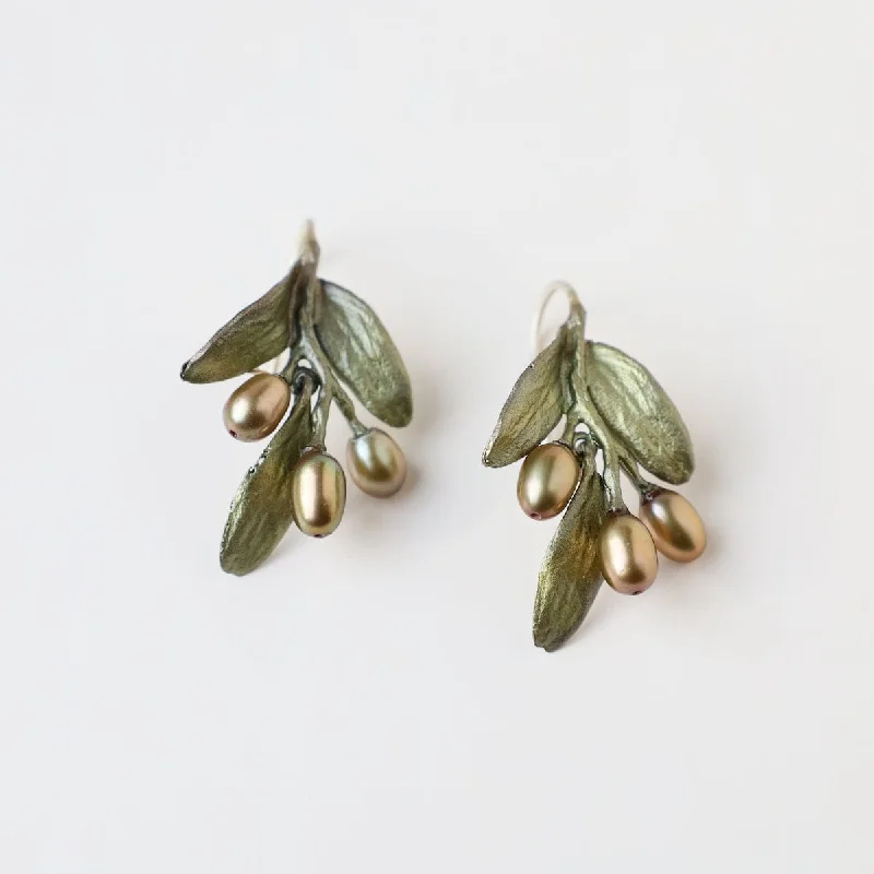 hoop earrings for women-Olive on Wire Earrings