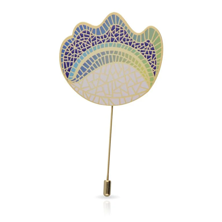 custom floral brooch for women-RAS Gaudi Balcony Brooch