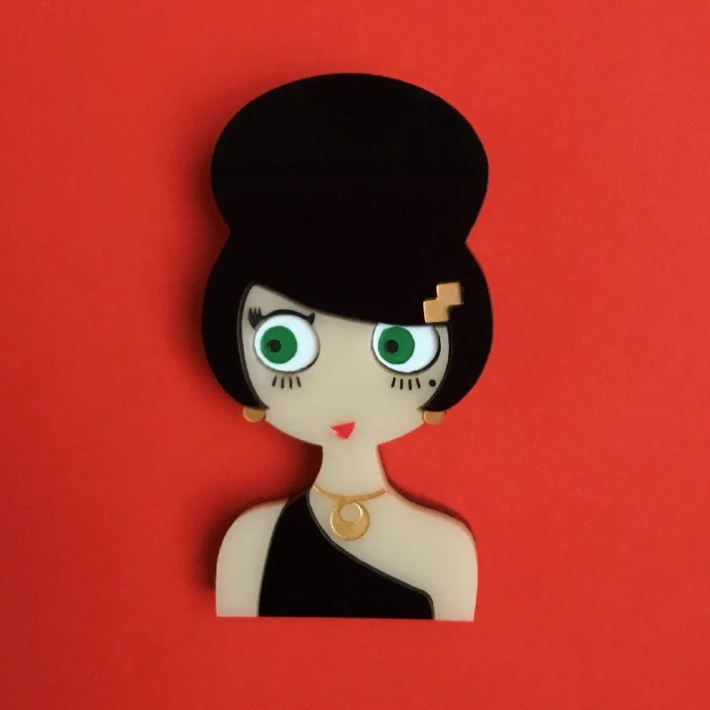 enamel flower brooch for women-DAPHNE Acrylic Brooch, Limited & numbered November Edition