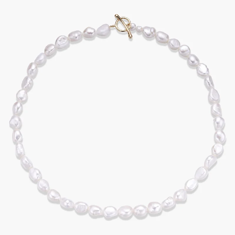 double-layer necklace for women-Nacre Pearl Choker