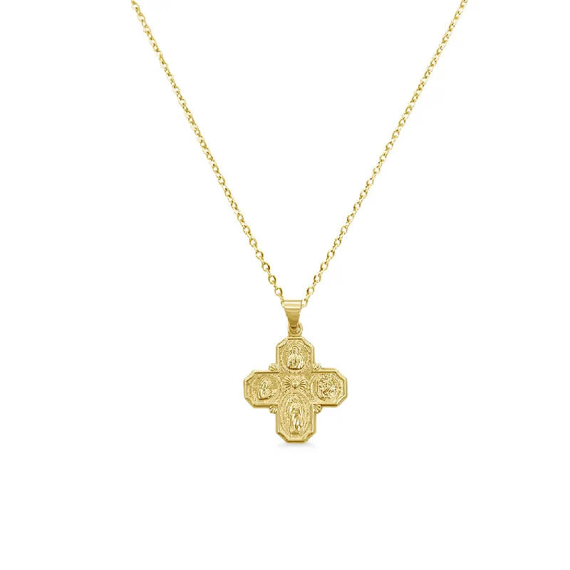 personalized infinity necklace for women-Gold Crucifix Pendant