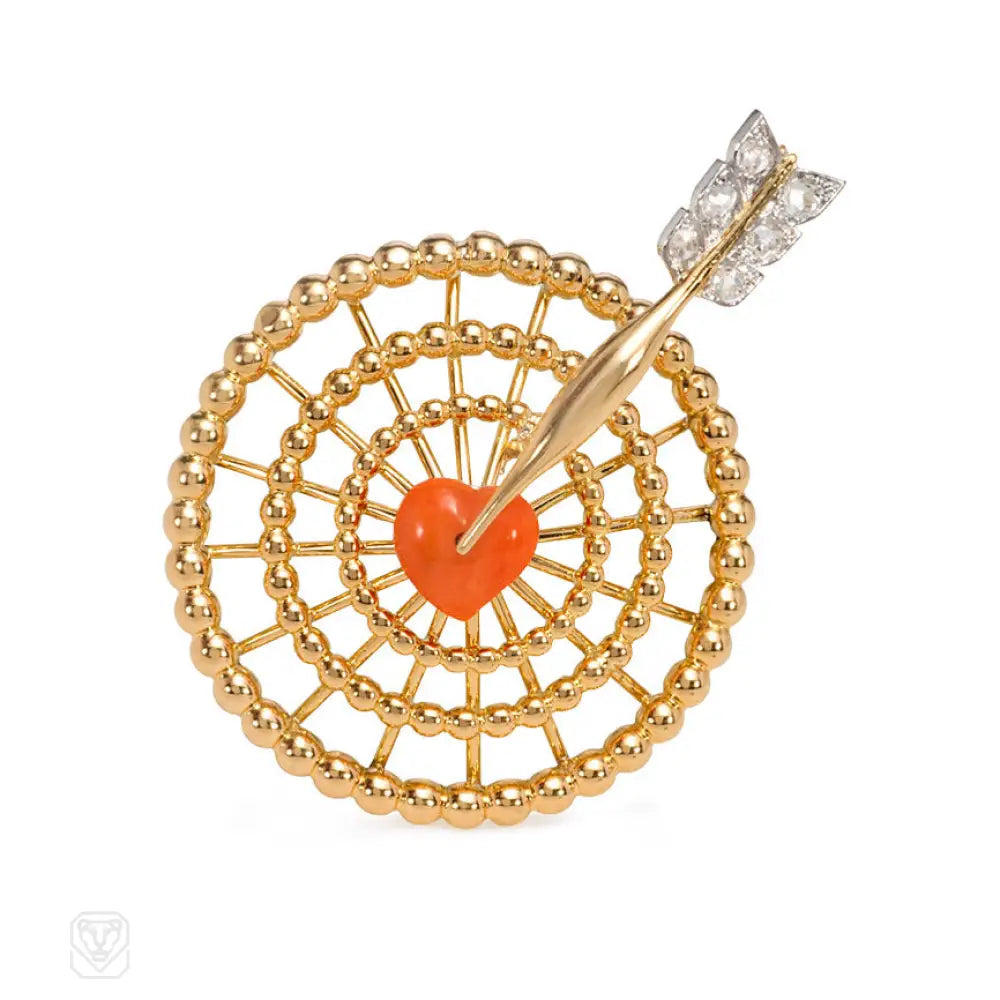 intricate gemstone brooch for women-Retro target brooch. Cartier, Paris