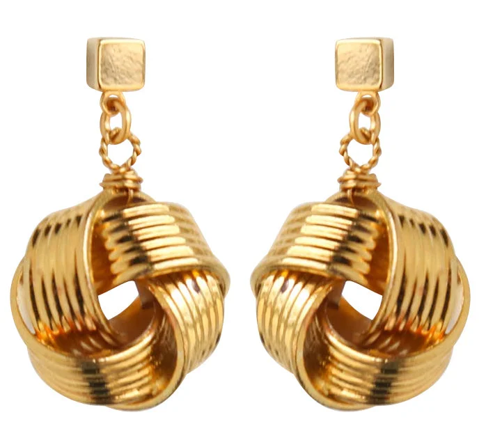 custom drop earrings for women-Ronette Knots