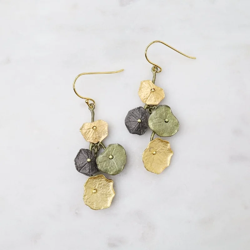 diamond chandelier earrings for women-Nasturtium Earrings