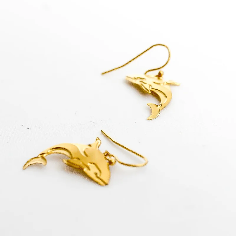 trendy hoop earrings for women-Orca Earrings