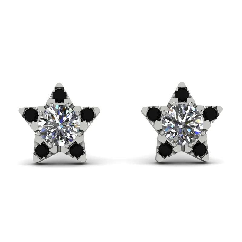 fancy earrings for women-Star Halo Diamond Earrings - Zelda No. 33